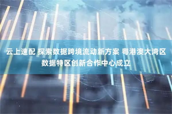 云上速配 探索数据跨境流动新方案 粤港澳大湾区数据特区创新合作中心成立